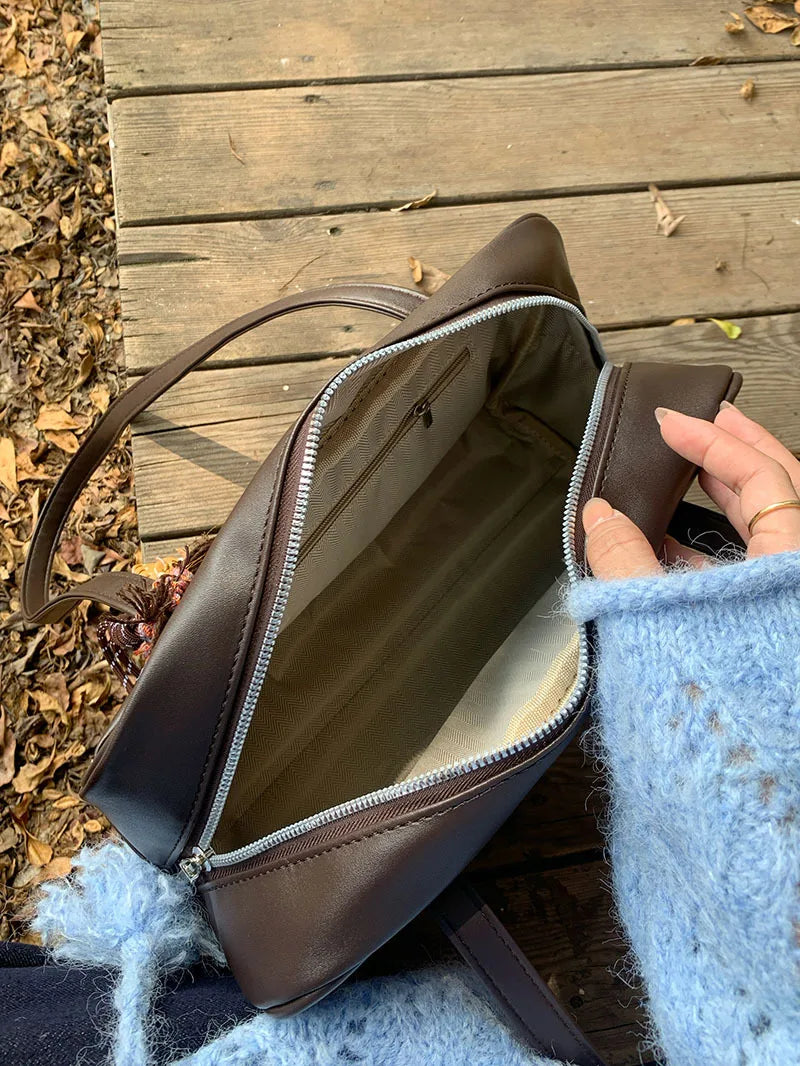 Vintage Style Large Capacity Shoulder Tote Bag for Women