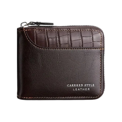 Men’s Luxury Safe Travel Wallet with Zipper, Card Holder & Coin Pocket