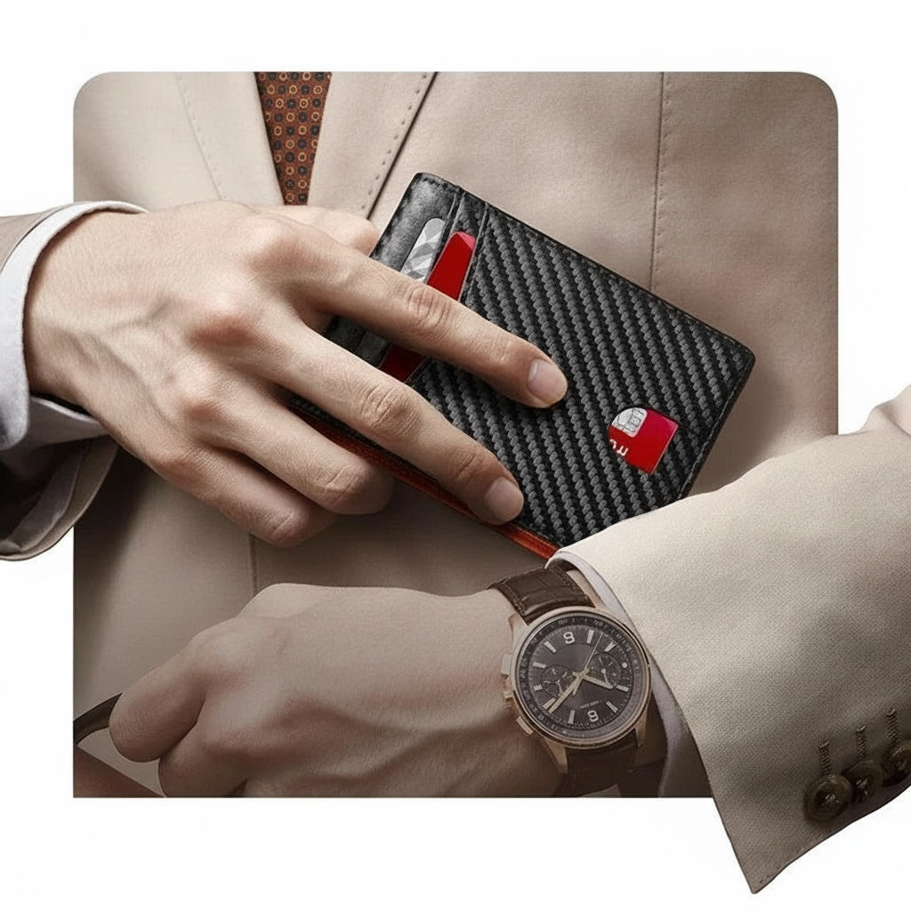 Men's Carbon Fiber BiFold Wallet