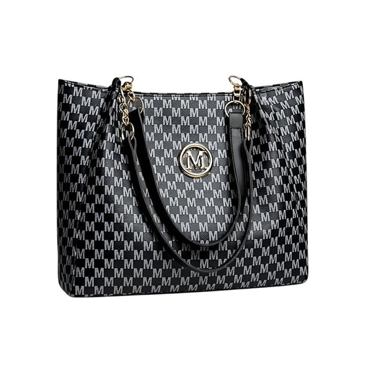 Women’s Vintage Geometric Tote Bag – Large Capacity Shoulder & Travel Handbag