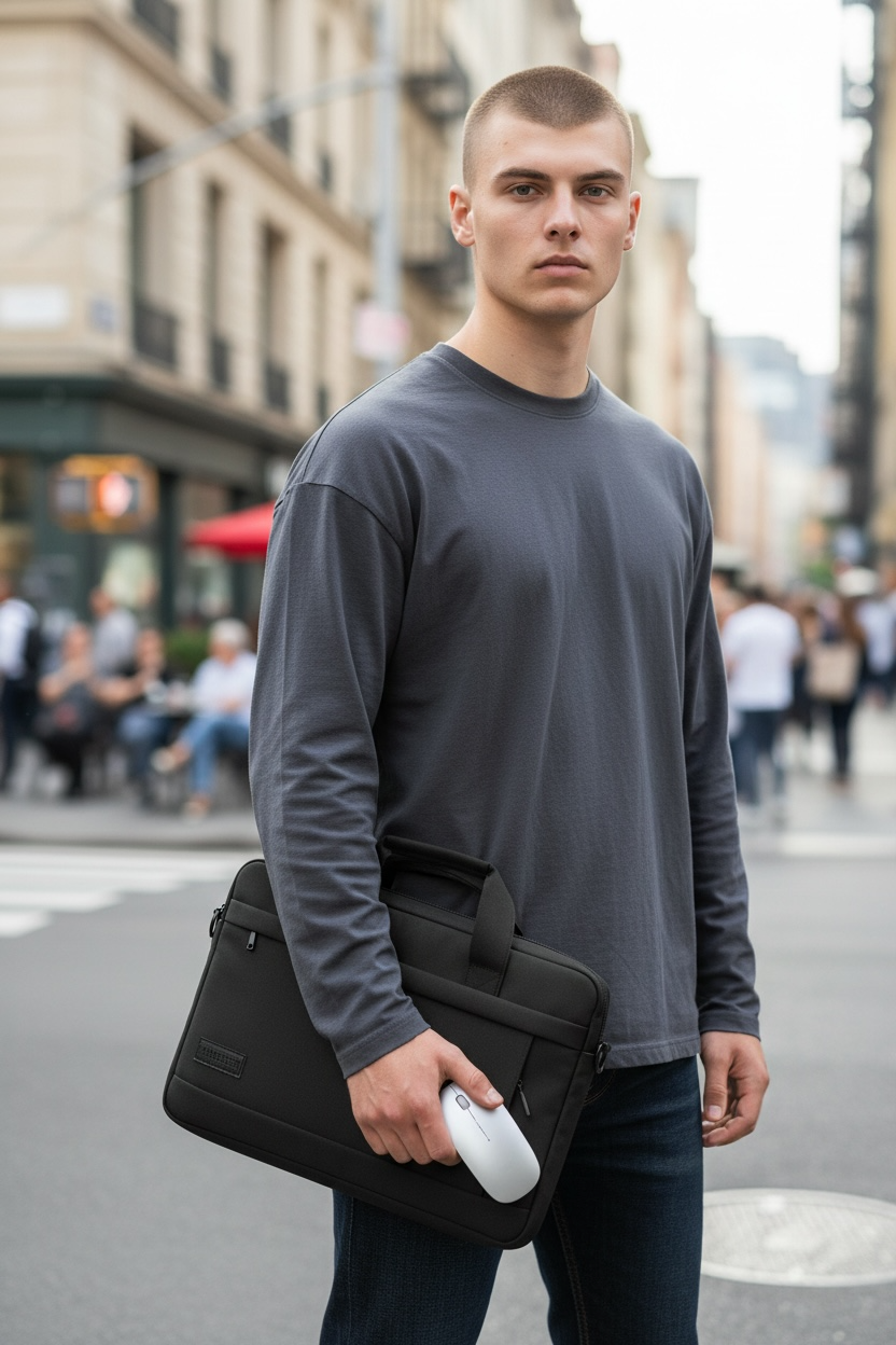 Laptop Sleeve Shoulder Bag – Fits 13"–17" MacBook, Dell, Asus & HP Notebooks