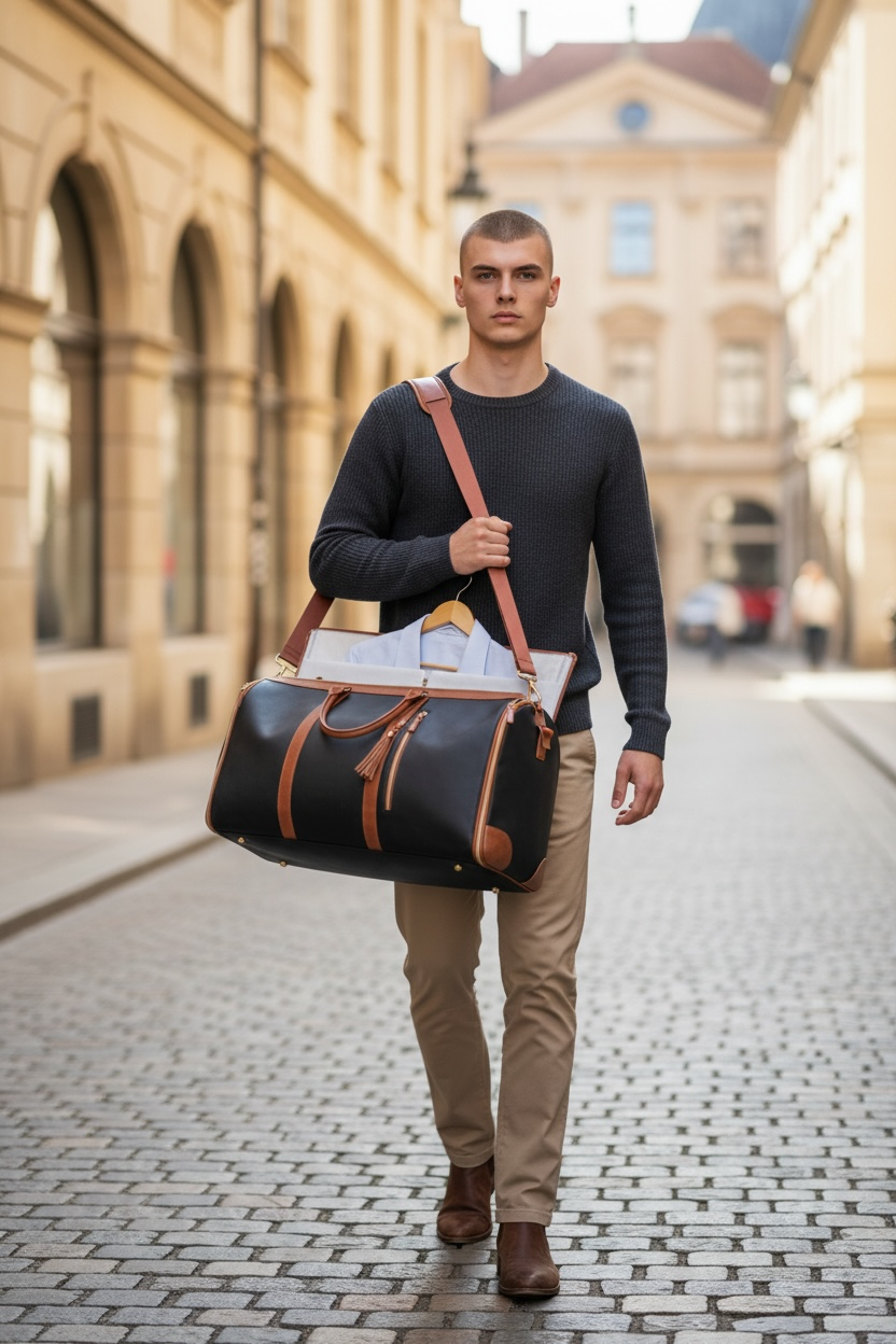 Large Waterproof Travel Duffel Bag – Foldable Weekender for Business & Trips