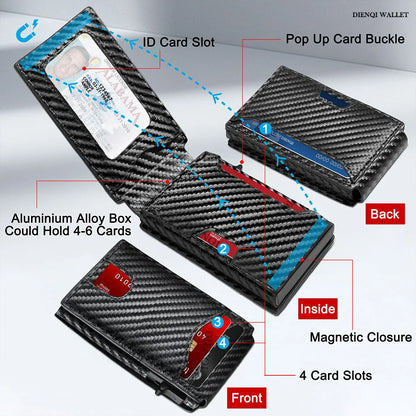 Men’s Carbon Fiber RFID Wallet | Minimalist Card Holder