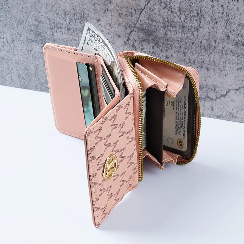 Women’s Premium PU Short Wallet with Multi Card Slots & Coin Pocket
