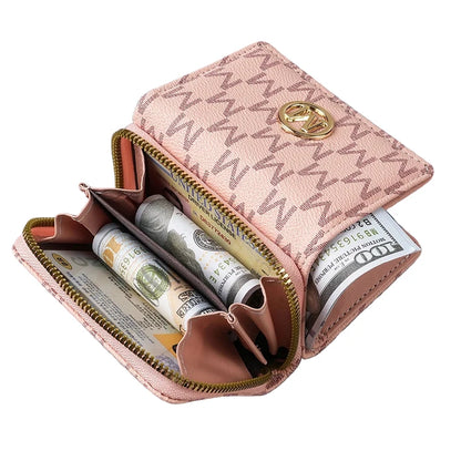 Women’s Premium PU Short Wallet with Multi Card Slots & Coin Pocket