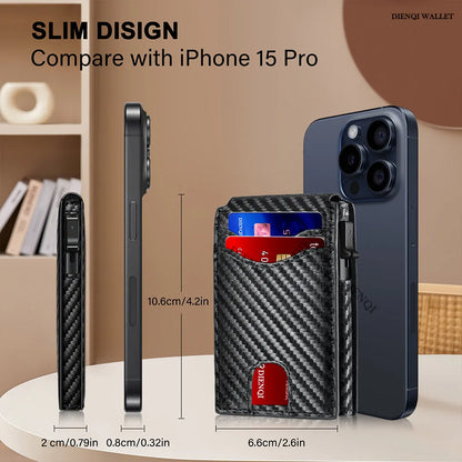 Men’s Carbon Fiber RFID Wallet | Minimalist Card Holder