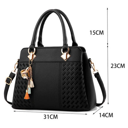 Luxury Embroidered Tassel Crossbody Tote Bag for Women
