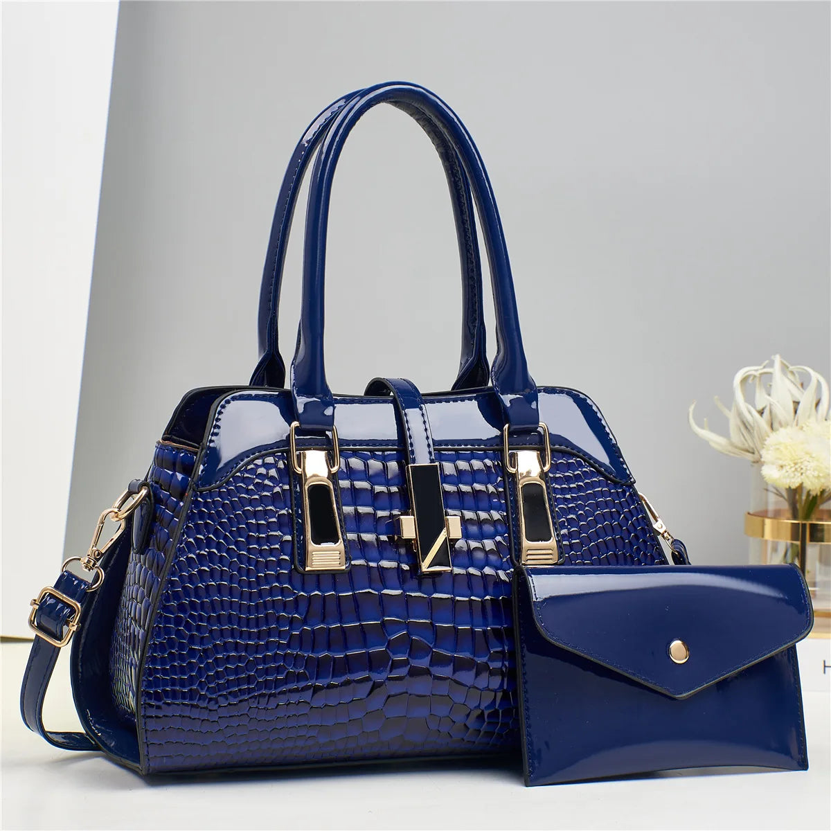 Women’s Luxury Crocodile Pattern Tote Bag