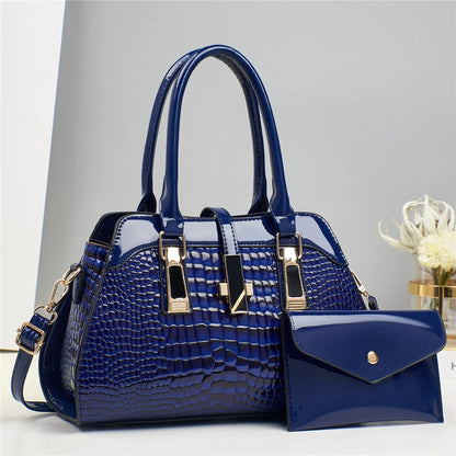 Women’s Luxury Crocodile Pattern Tote Bag