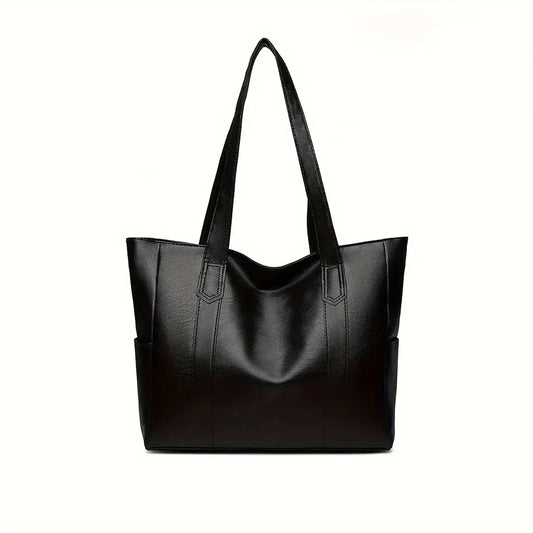 Vintage Large Capacity Vegan Leather Tote Bag for Women