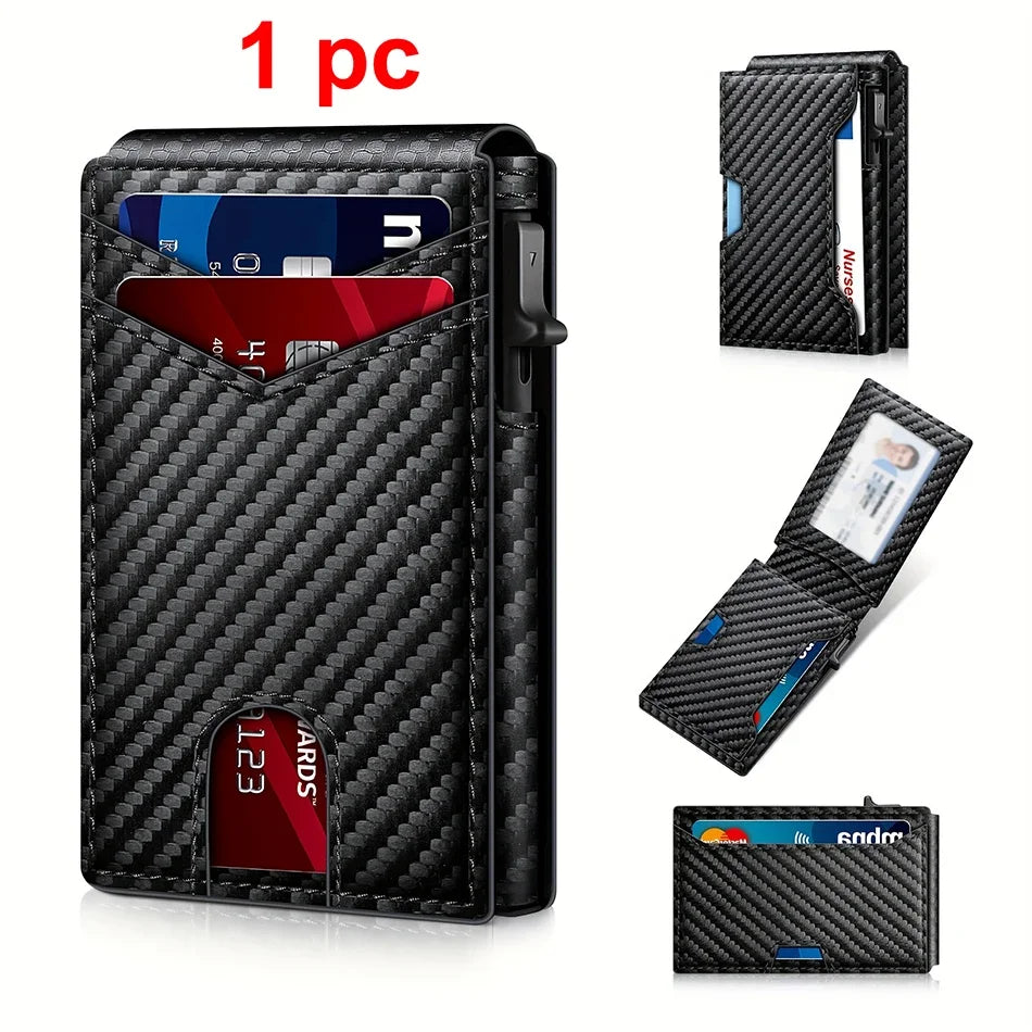 Men’s Carbon Fiber RFID Wallet | Minimalist Card Holder