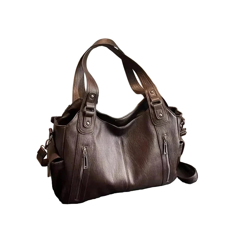 Women’s Fashion PU Leather Crossbody Bag – High-Quality Contrast Color Shoulder Handbag