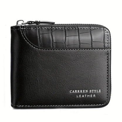 Men’s Luxury Safe Travel Wallet with Zipper, Card Holder & Coin Pocket