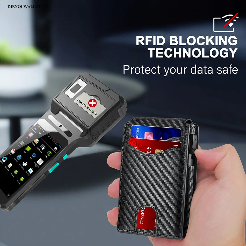 Men’s Carbon Fiber RFID Wallet | Minimalist Card Holder